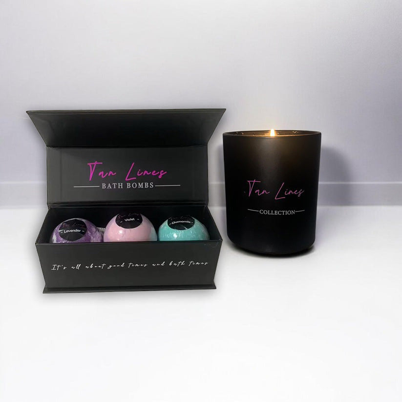 VANILLA CANDLE & BATH BOMB SET