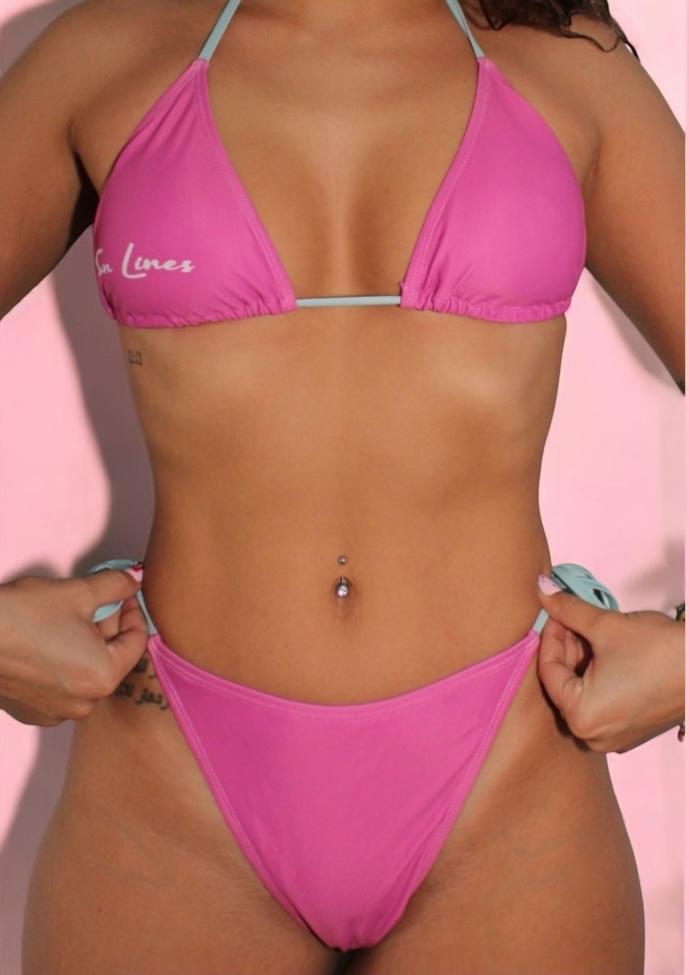 PINK AND BLUE BIKINI